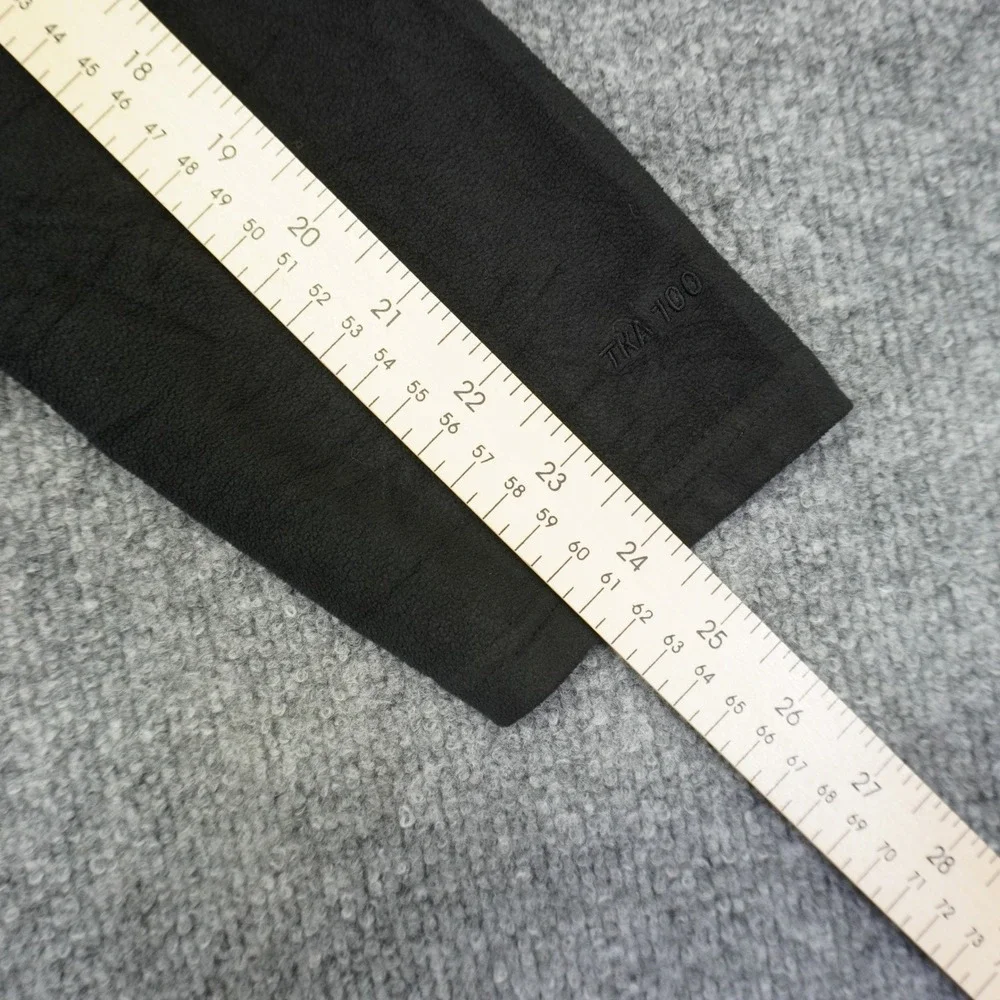 The North Face Fleece Pullover Mens L Dark Grey Black TKA 100 Quarter Zip